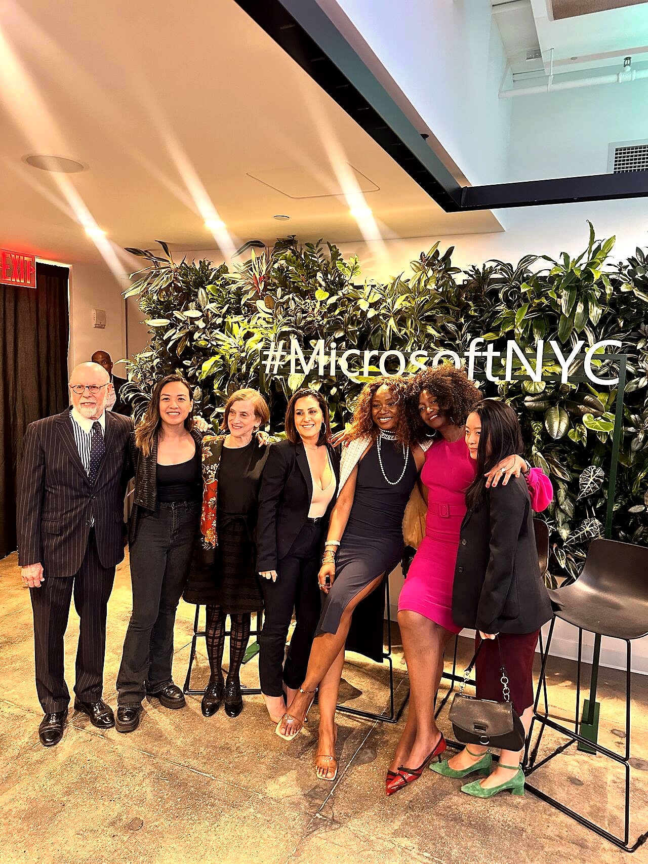 Francine Mbvoumbo with leaders at Microsoft NYC