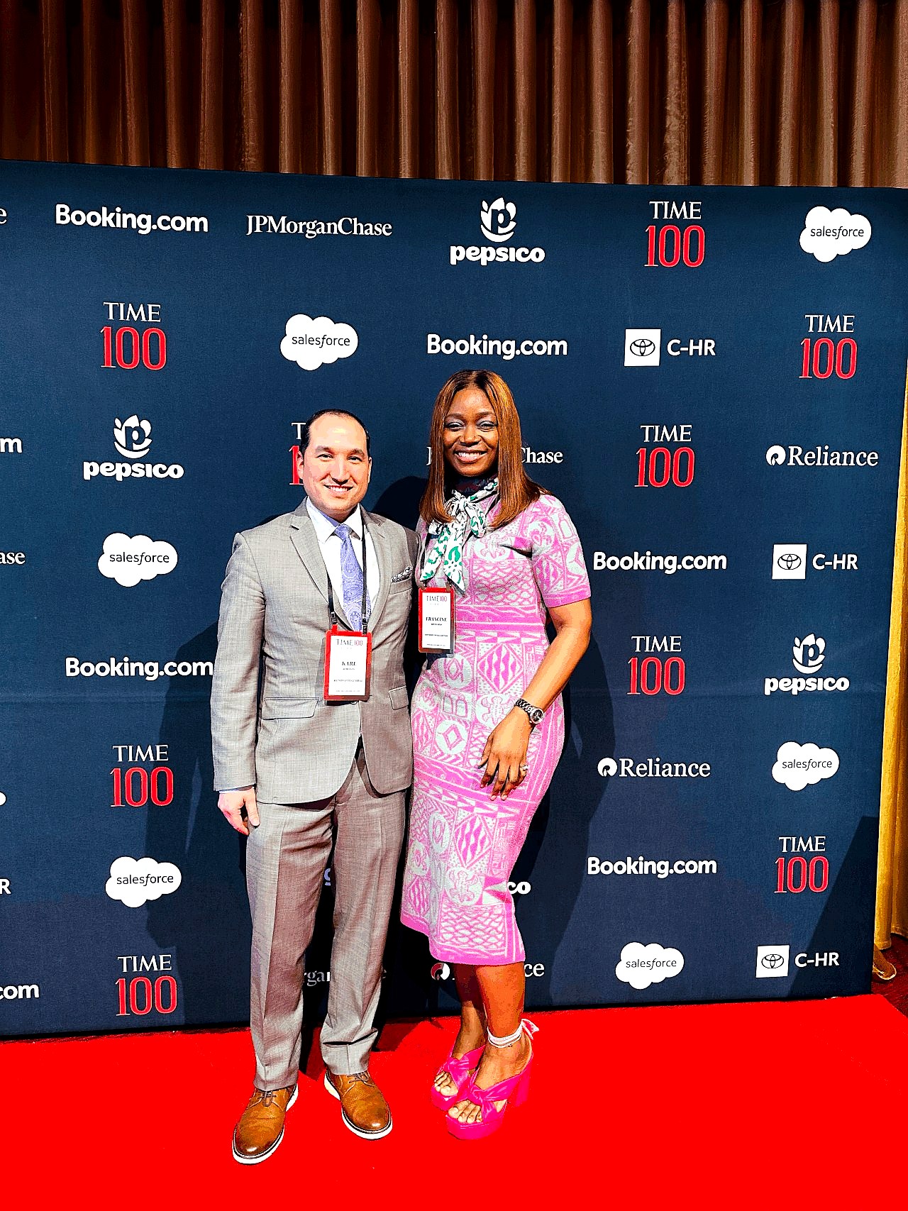 Francine Mbvoumbo at the TIME100 Summit with her mentor